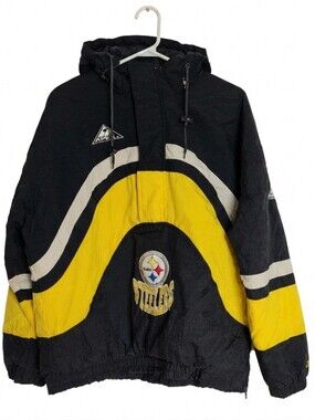 NFL 🏈 Pro Line (Pittsburgh Steelers) Half-Zip Winter Jacket 🥶 Apex One